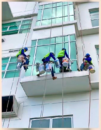 บริการทาสีอาคาร บริการทาสีโรงงาน